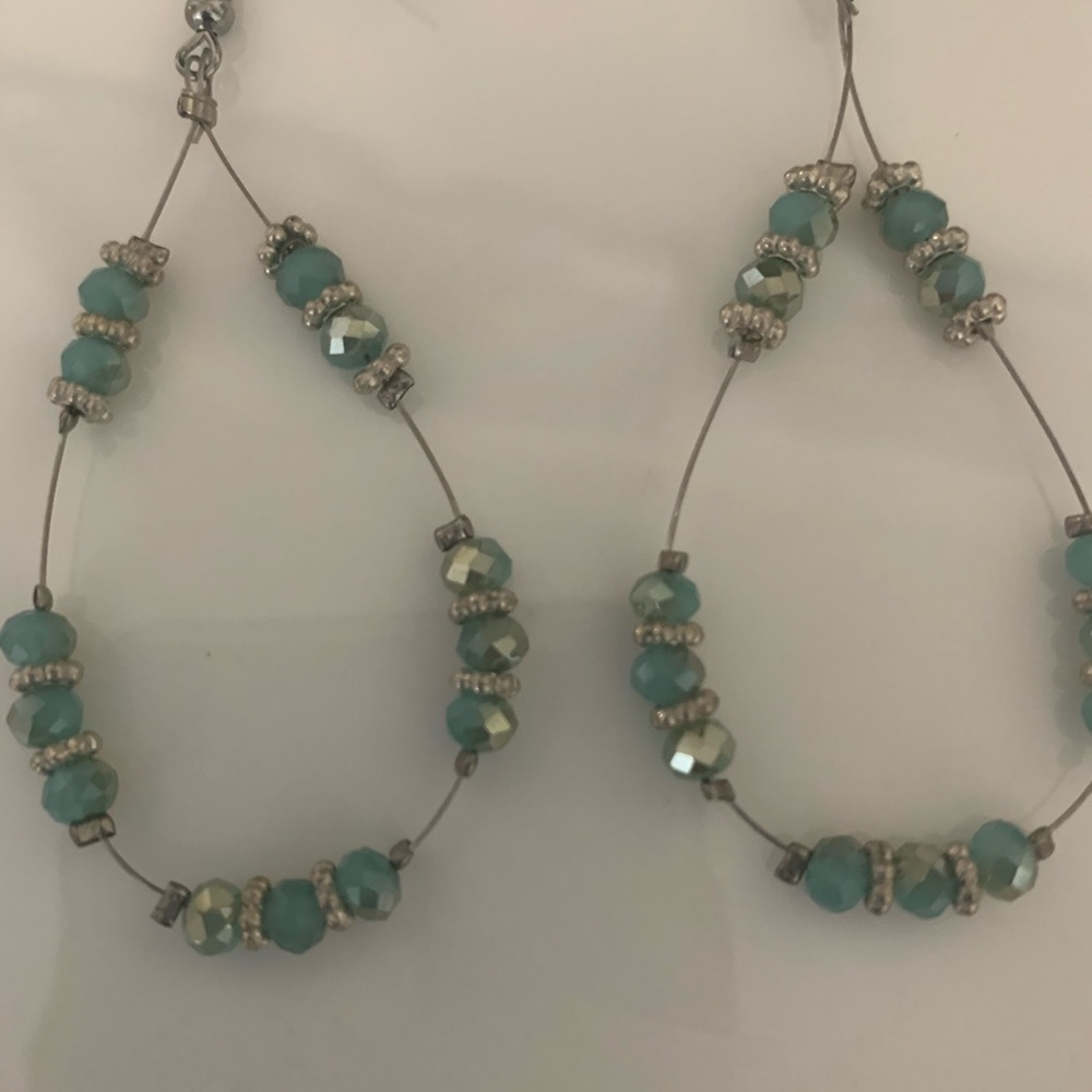 Turquoise Hoop earrings - Picture 2 of 6